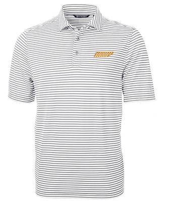 Tennessee Cutter & Buck Big & Tall Checked State Eco Pique Stripe Polo