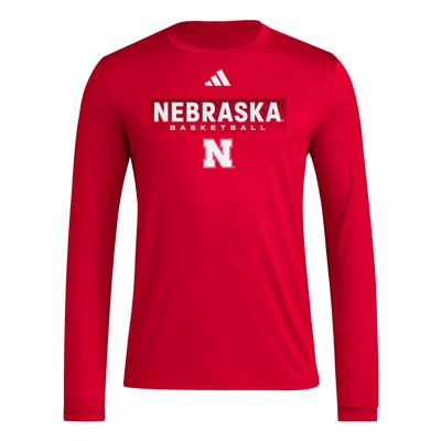 Nebraska Adidas On Court Locker in the Fade Tee