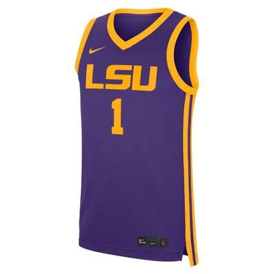 LSU Nike #1 Road Basketball Jersey