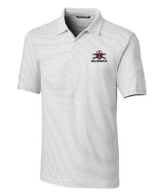 Nebraska Cutter & Buck Blackshirts Vault Forge Pencil Stripe Polo