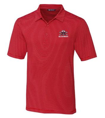 Nebraska Cutter & Buck Blackshirts Vault Forge Pencil Stripe Polo