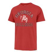  Georgia 47 Brand Red Bulldog W/Pennant Franklin Tee