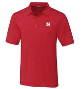  Nebraska Cutter & Buck Forge Pencil Stripe Polo