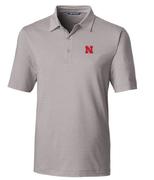  Nebraska Cutter & Buck Forge Pencil Stripe Polo