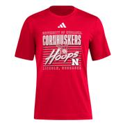  Nebraska Adidas Locker Swish Blend Tee