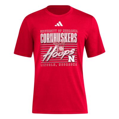 Nebraska Adidas Locker Swish Blend Tee