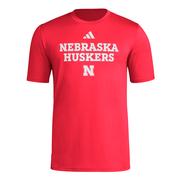  Nebraska Adidas Locker Wordmark Fresh Tee