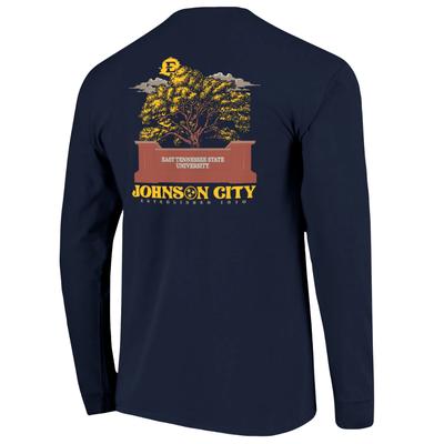 ETSU Image One Brick Signage Campus Comfort Colors Long Sleeve Tee