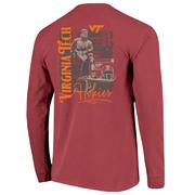  Virginia Tech Image One Campus Stadium Statue Comfort Colors Long Sleeve Tee