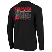  Nebraska Image One Cornfield Logo Comfort Colors Long Sleeve Tee