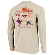  Virginia Tech Image One Coquette Campus Comfort Colors Long Sleeve Tee