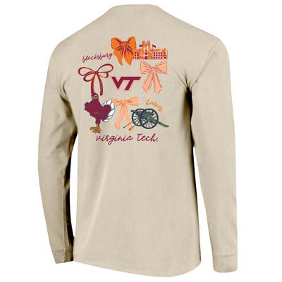 Virginia Tech Image One Coquette Campus Comfort Colors Long Sleeve Tee