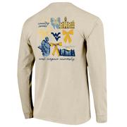  West Virginia Image One Coquette Campus Comfort Colors Long Sleeve Tee