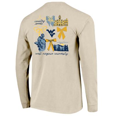 West Virginia Image One Coquette Campus Comfort Colors Long Sleeve Tee