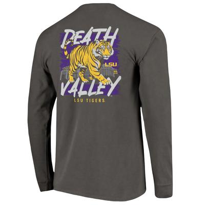 LSU Image One Large Mascot Stadium Comfort Colors Long Sleeve Tee