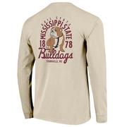  Mississippi State Image One Mascot Overlay Comfort Colors Long Sleeve Tee