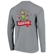  Nebraska Image One Retro Character Comfort Colors Long Sleeve Tee