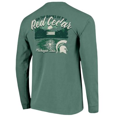 Michigan State Image One Riverside Campus Arc Comfort Colors Long Sleeve Tee