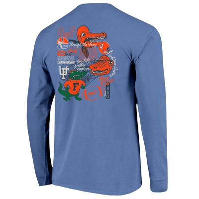 Florida Image One Through the Years Comfort Colors Long Sleeve Tee