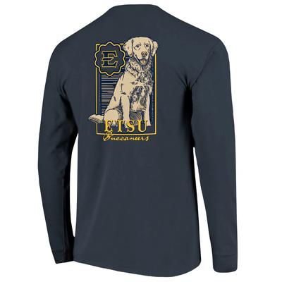 ETSU Image One Retriever Wooden Frame Comfort Colors Long Sleeve Tee