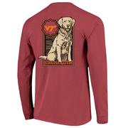  Virginia Tech Image One Retriever Wooden Frame Comfort Colors Long Sleeve Tee