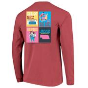  Nebraska Image One Preppy Posters Comfort Colors Long Sleeve Tee