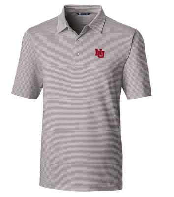 Nebraska Cutter & Buck Vault Forge Pencil Stripe Polo