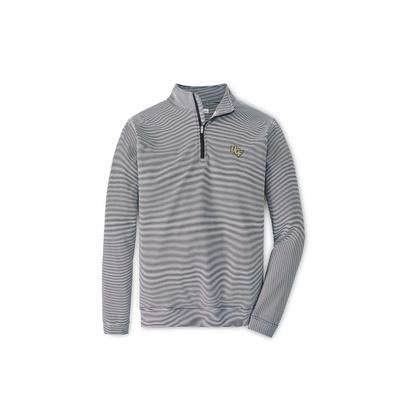 UCF Peter Millar Perth Sugar Stripe Performance 1/4 Zip Pullover