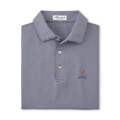 Virginia Peter Millar Jubilee Stripe Jersey Polo