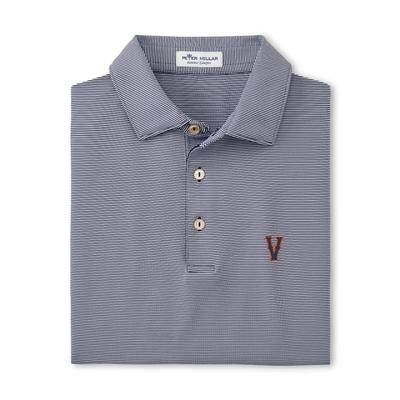 Virginia Peter Millar Vault V Logo Jubilee Stripe Jersey Polo