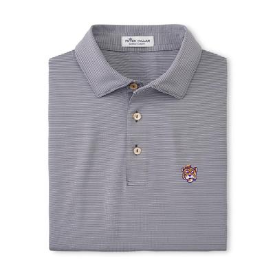 LSU Peter Millar Vault Sailor Jubilee Stripe Jersey Polo IRON