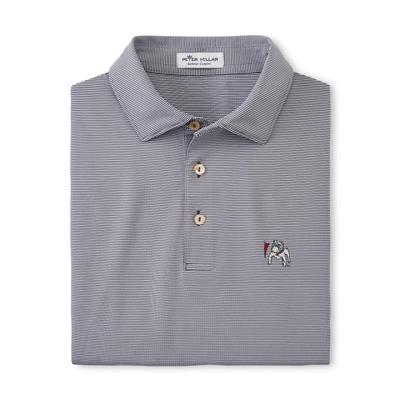 Georgia Peter Millar Vintage Flag Jubilee Stripe Jersey Polo IRON