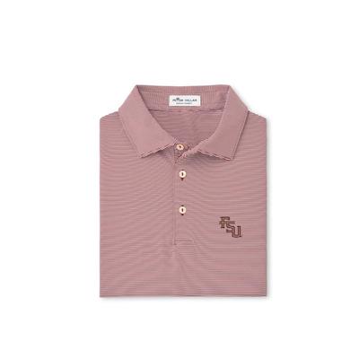 Florida State Peter Millar Diagonal Jubilee Stripe Jersey Polo