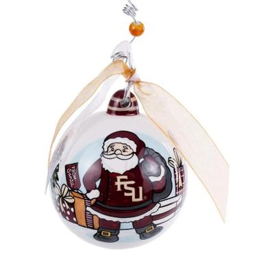 Florida State Glory Haus Happy Holiday Santa Ornament