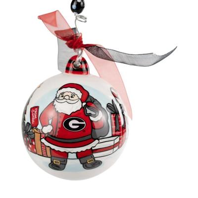 Georgia Glory Haus Happy Holiday Santa Ornament