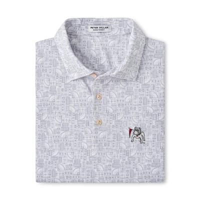 Georgia Peter Millar Vintage Flag Out of Bounds Performance Polo