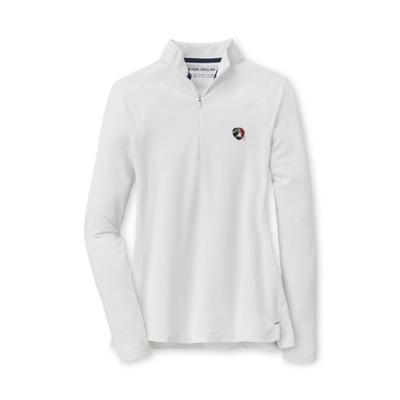 Florida State Peter Millar Women's Vault Lady Seminole Perth Raglan 1/2 Zip Pullover WHITE