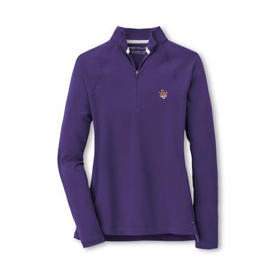 LSU Peter Millar Women's Vault Sailor Mike Perth Raglan 1/2 Zip Pullover