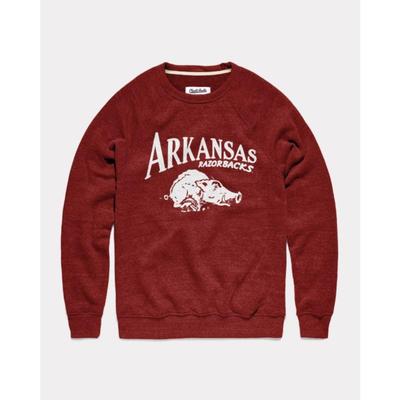 Arkansas Charlie Hustle Razorbacks Fade Crew