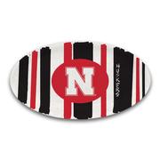  Nebraska Magnolia Lane Striped Oval Melamine Platter