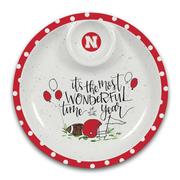  Nebraska Magnolia Lane Chip And Dip Melamine Platter