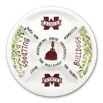 Mississippi State Magnolia Lane Divided Veggie Ceramic Platter