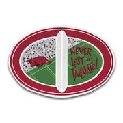  Arkansas Magnolia Lane 2 Section Tailgate Melamine Bowl