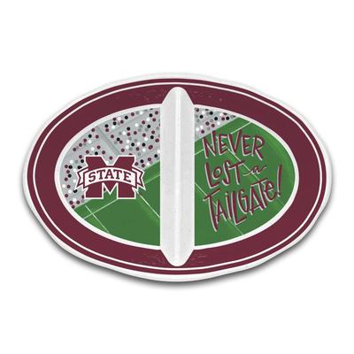 Mississippi State Magnolia Lane 2 Section Tailgate Melamine Bowl