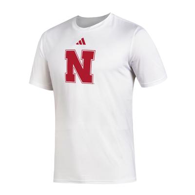 Nebraska Adidas Creator Polyester Tee WHITE