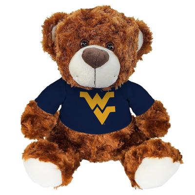 West Virginia 10 Inch Bear Plush with a Short Sleeve Tee