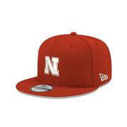  Nebraska New Era Youth 950 Block N Logo Snapback Cap