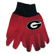  Georgia Wincraft Adult Two Tone Sport Grip Gloves