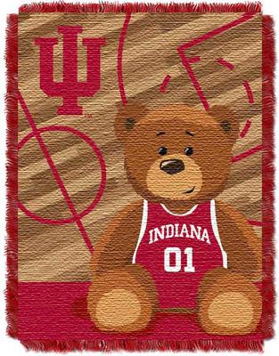 Indiana Northwest Baby Bear Jacquard Throw Blanket