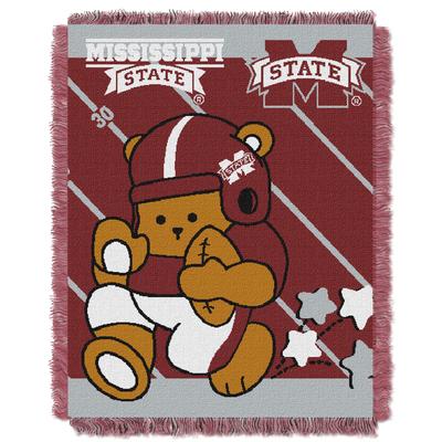 Mississippi State Northwest Baby Bear Jacquard Throw Blanket